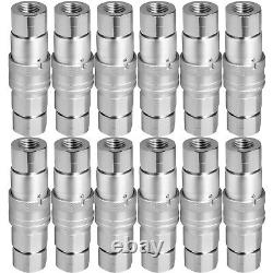 12 Sets of 1/2\ NPT Flat Face Hydraulic Coupler Quick Connect Skid Steer Bobcat