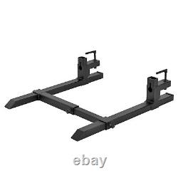 1500lb 43 Tractor Clamp on Pallet Fork WithStabilizer Bar Skid Steer Loader Heavy