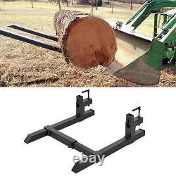 1500lb 43 Tractor Clamp on Pallet Fork WithStabilizer Bar Skid Steer Loader Heavy