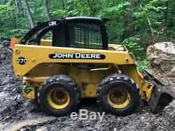 2002 John Deere 270 Skid Steer Loader with Cab Weight Kit Only 2100 Hours