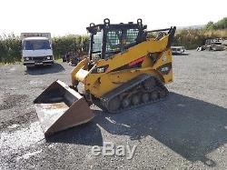2011 Caterpillar 257B-3 tracked skid steer loader low hours + attachments