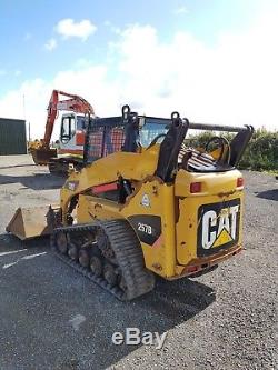 2011 Caterpillar 257B-3 tracked skid steer loader low hours + attachments