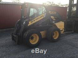 2011 New Holland L230 Skid Steer Loader with Cab NO DOOR SELLING AS IS
