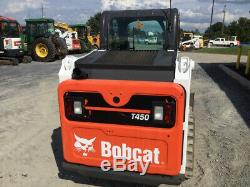 2017 Bobcat T450 Compact Track Skid Steer Loader Cab SJC 2Spd Only 100Hrs