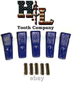 230CLAW FORGED in USA Bucket Teeth Kit + Flexpins (5 Pack) by H&L Tooth Company