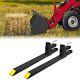 2pcs Clamp On Pallet Forks For Loader Bucket Skid Steer Tractor Heavy Duty Clips
