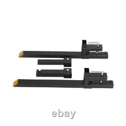 2PCS For Farm Tractor Loader Bucket Skid Steer Clamp On Pallet Forks 1500lbs