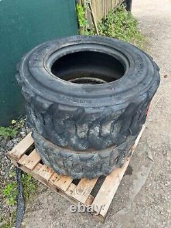 2x 12 16.5 Wheel Tyre Skidsteer £175+vat- Wheeled loader Camso SKS532 Hauler