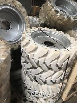 (4-tires) 33x12-20 / 12-16.5 Solid New Non Marking Tires for Skid-steer Loader