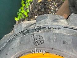 4x 10-16.5 JCB Wheel Rim & Tyre £1200+vat Skidsteer wheeled loader solideal T26