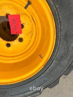 4x 12-16.5 JCB Wheel Rim & Tyre £1200+vat Skidsteer wheeled loader solideal T25