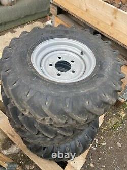 4x Plant Wheel & Tyres 7.00-12 5 stud Dumper Loader skidsteer tractor 4x4