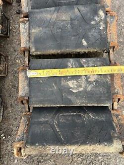 4x Steel Rubber Pad Tracks £1800+vat Mclaren 10v83 Tracked Skidsteer Loader Cat