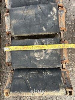 4x Steel Rubber Pad Tracks £1800+vat Mclaren 10v83 Tracked Skidsteer Loader Cat