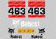 Bobcat 463 Red Skid Steer Decal Sticker Set