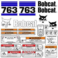 Bobcat 763 v2 Skid Steer Set Vinyl Decal Sticker bob cat MADE IN USA 25 PC SET