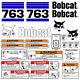 Bobcat 763 V2 Skid Steer Set Vinyl Decal Sticker Bob Cat Made In Usa 25 Pc Set