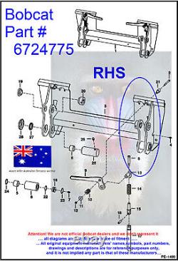 Bobcat Bucket Bobtach Fast-Tach Lever Kit RHS Lever Latch 6724775 rebuild kit