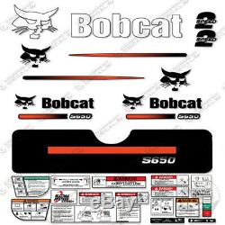 Bobcat S650 Compact Track Loader Decal Kit Skid Steer S-650 (Straight Stripes)