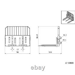 Bobcat Skid Steer Loader Metal Fork Bucket for 1/14 Engineering Hydraulic RC Car