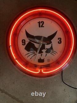 Bobcat Skid Steer Red Neon Wall Clock USA IMPORT