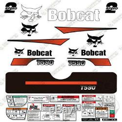 Bobcat T590 Decal Kit Skid Steer (Curved Stripes)