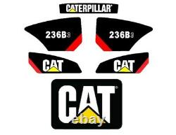CAT 236B-3 Decals Stickers Kit Skidsteer loader FULL SET Emblem CATERPILLAR B3