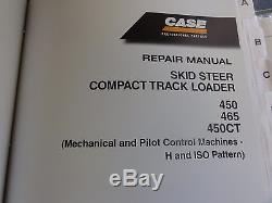 Case IH 450 465 450CT Skid Steer Compact Track Loader Service Manual with Parts