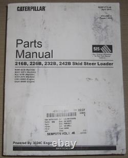 Cat Caterpillar 216b 226b 232b 242b Skid Steer Loader Parts Manual Bxm Mjh Rll