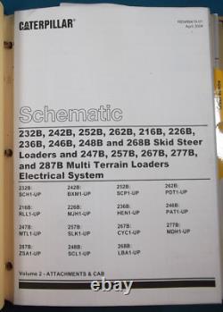 Cat Caterpillar 236b 246b 252b 262b Skid Steer Service Shop Repair Manual Book