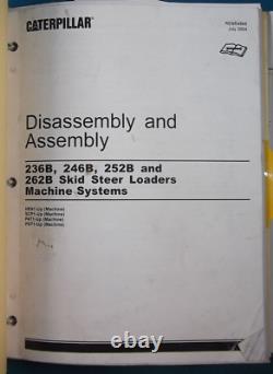 Cat Caterpillar 236b 246b 252b 262b Skid Steer Service Shop Repair Manual Book