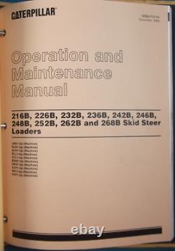 Cat Caterpillar 236b 246b 252b 262b Skid Steer Service Shop Repair Manual Book