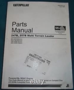 Cat Caterpillar 247b 257b Multi Terrain Skid Steer Loader Parts Manual Book