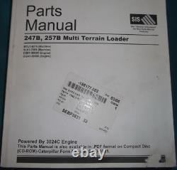 Cat Caterpillar 247b 257b Multi Terrain Skid Steer Loader Parts Manual Book