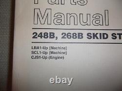 Cat Caterpillar 248b 268b Skid Steer Loader Parts Manual Book S/n Lba Scl
