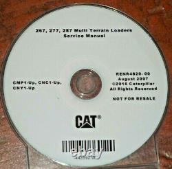 Cat Caterpillar 267 277 287 Multi Terrain Skid Steer Loader Shop Service Manual