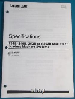 Caterpillar 236b 246b 252b 262b Machine Systems Service Shop Repair Manual Set