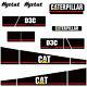 Caterpillar Graphic Sticker Decal Kit For Cat D3c Crawler Dozer Tractor