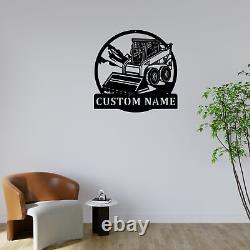 Custom Skid Steer Loader Metal Wall Art Personalized Home Office Decor Signs