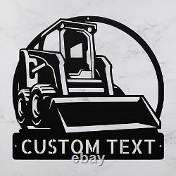 Custom Skid Steer Metal Sign Personalized Skid Steer Metal Wall Art Signs