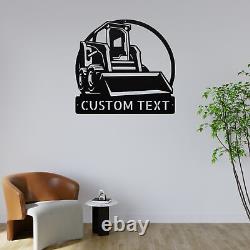 Custom Skid Steer Metal Sign Personalized Skid Steer Metal Wall Art Signs