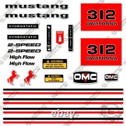 Fits OMC Mustang 312 Decal Kit Skid Steer 7 YEAR OUTDOOR 3M VINYL