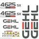 Gehl 4625 Sx Skid Steer Loader, Laminated, Decals Sticker Set Kit