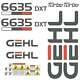 Gehl 6635 Dxt Skid Steer Loader, Laminated, Repro Decals Sticker Set Kit