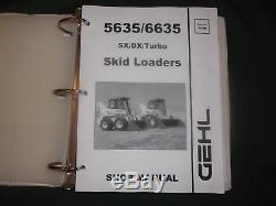 Gehl Sl-5635 Sl-6635 Sx DX Skid Steer Loader Service Shop Repair Workshop Manual