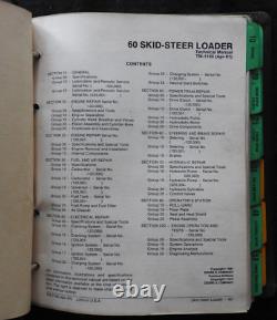 Genuine John Deere 60 70 100 Skid Steer Loader Tractor Technical Service Manual