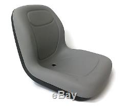 Grey HIGH BACK SEAT with Slide Track Kit for Case Skid Steer Loader Made in USA
