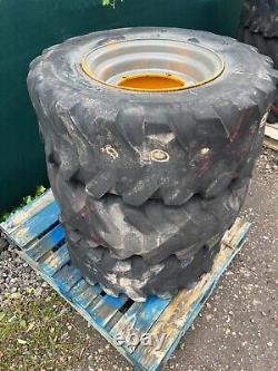 JCB Wheel Rim Tyre 12.5-18 £175+ Spare Dumper loader skidsteer T31 sitemaster