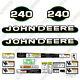 John Deere 240 Skid Steer Decal Kit Equipment Decals