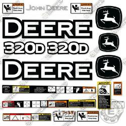John Deere 320D Decal Kit Skid Steer Decals 320 D 320-D Warning Stickers